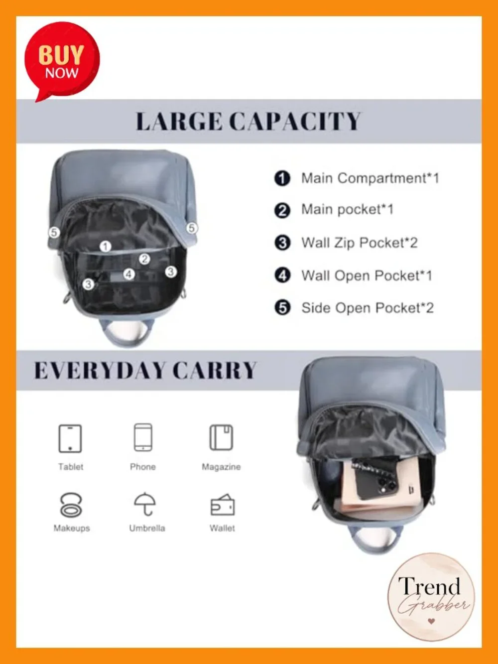 Genuine Leather Convertible Backpack Purse Anti-Theft Women's Travel Backpack
